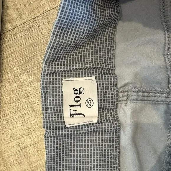 Bevy Flog Navel Platinum Blue Diamond Pants Womens 25 $220 Retail - Picture 8 of 8